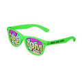 Green Kids Size Logo Lenses Custom Printed Lenses Retro Sunglasses